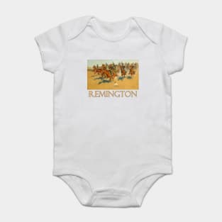 Cavalry Charge on the Southern Plains by Frederic Remington Baby Bodysuit